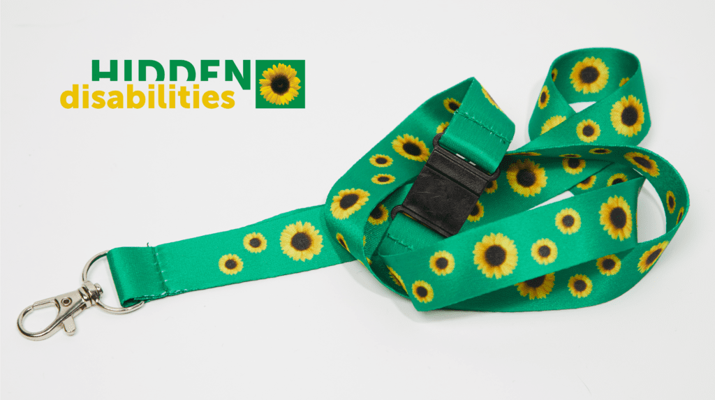 Hidden Disabilities Sunflower lanyard