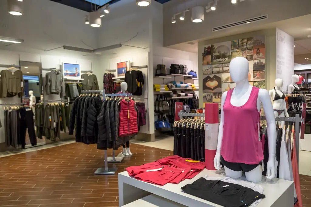 Photograph of clothing and outwear sold at Lolë