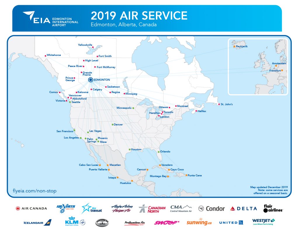 Non-stop Air Service Map / Fact Sheet