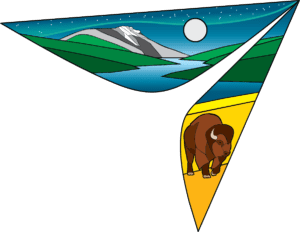 Jason Carter YEG logo featuring a mountain and a bison.