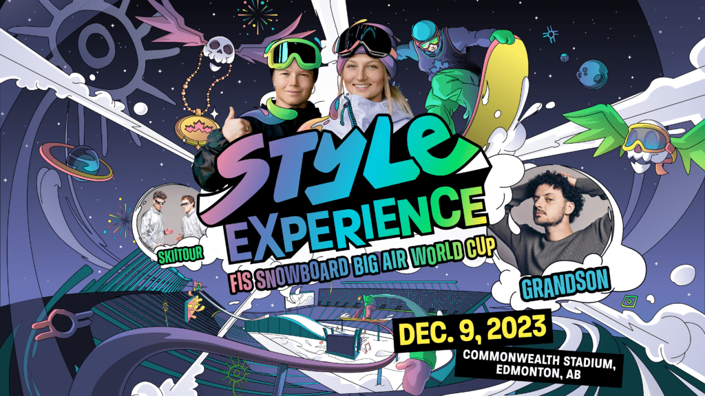 Promotional poster image for the 2023 canadian snowboard event
