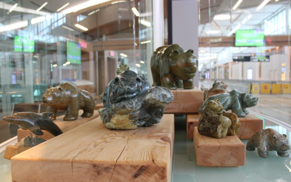 Hanging with the Grizzlies - Soapstone carvings of animals by Jim Flaman
