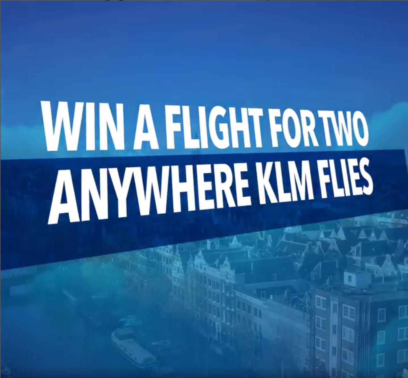 KLM web page contest banner