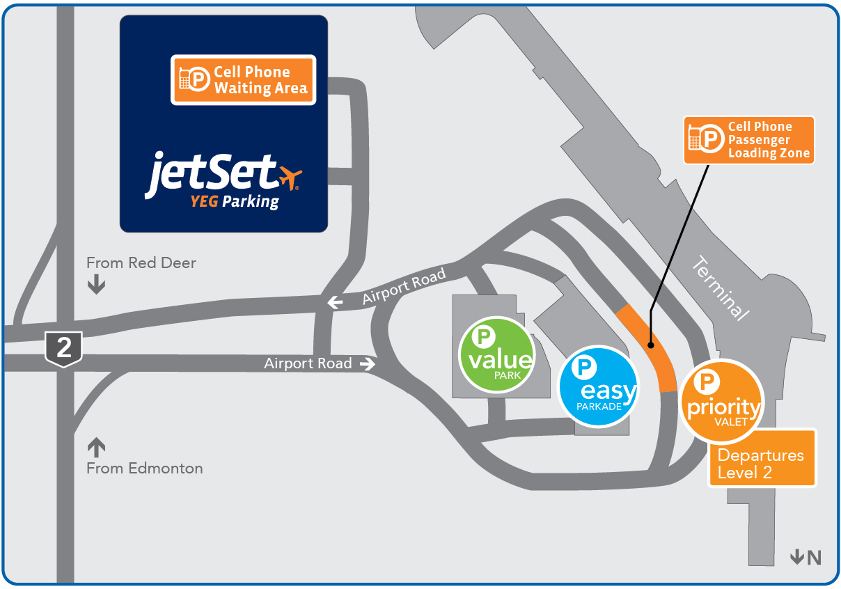 edmonton international airport arrivals map Parking Maps Edmonton International Airport edmonton international airport arrivals map
