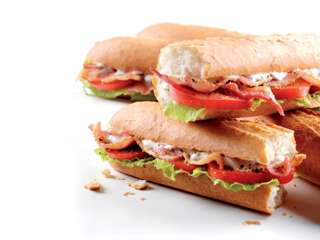 Upper Crust BLT sandwich