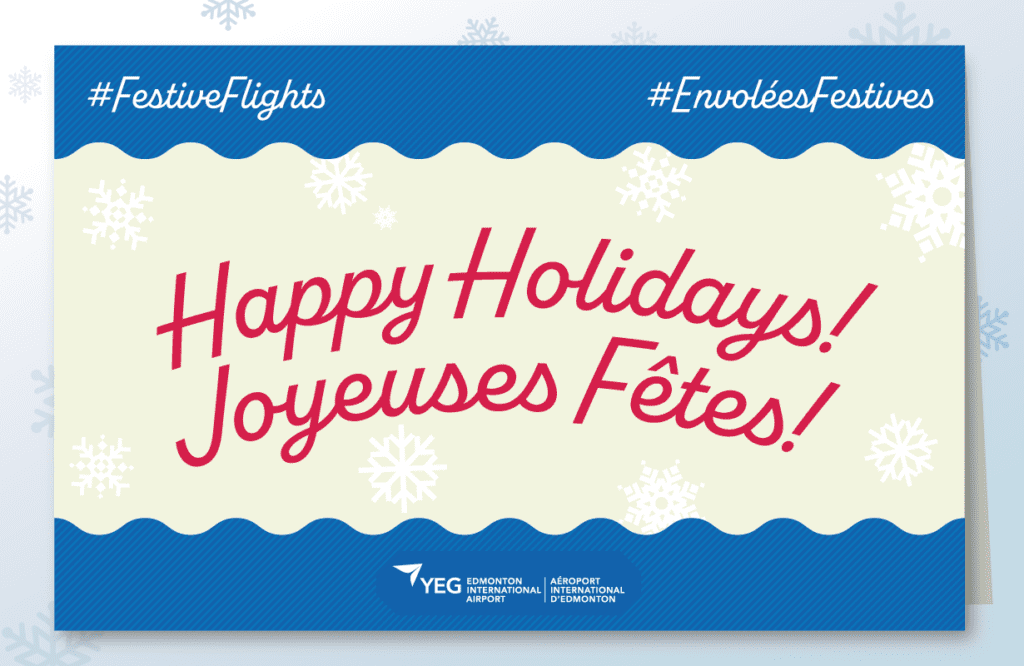 holiday card design - bilingual happy holidays
